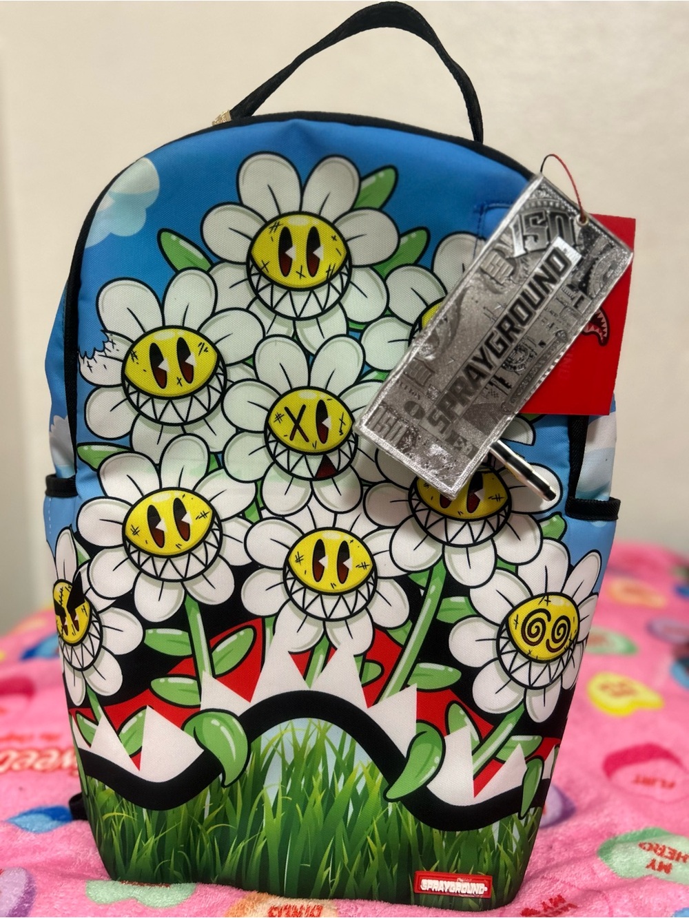 Limited edition crazy daisy spray ground backpack